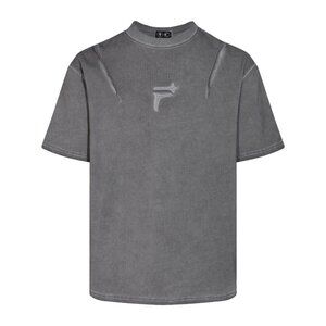 Thug Club Grey Distressed T Shirt With Minimalist Design